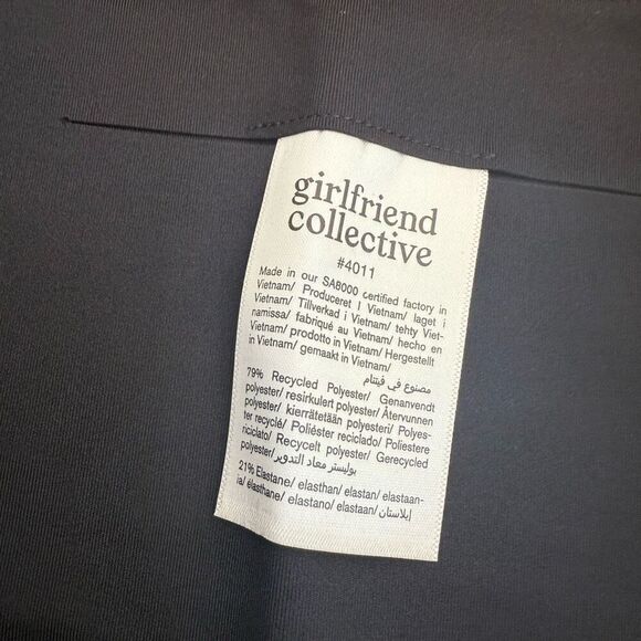 Girlfriend Collective Black High-Rise Bike Short size XS m8 - Picture 6 of 8